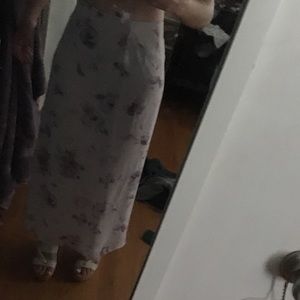 Express floral skirt with back slit